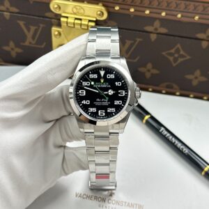rolex airking 40mm edelstahl schwarz