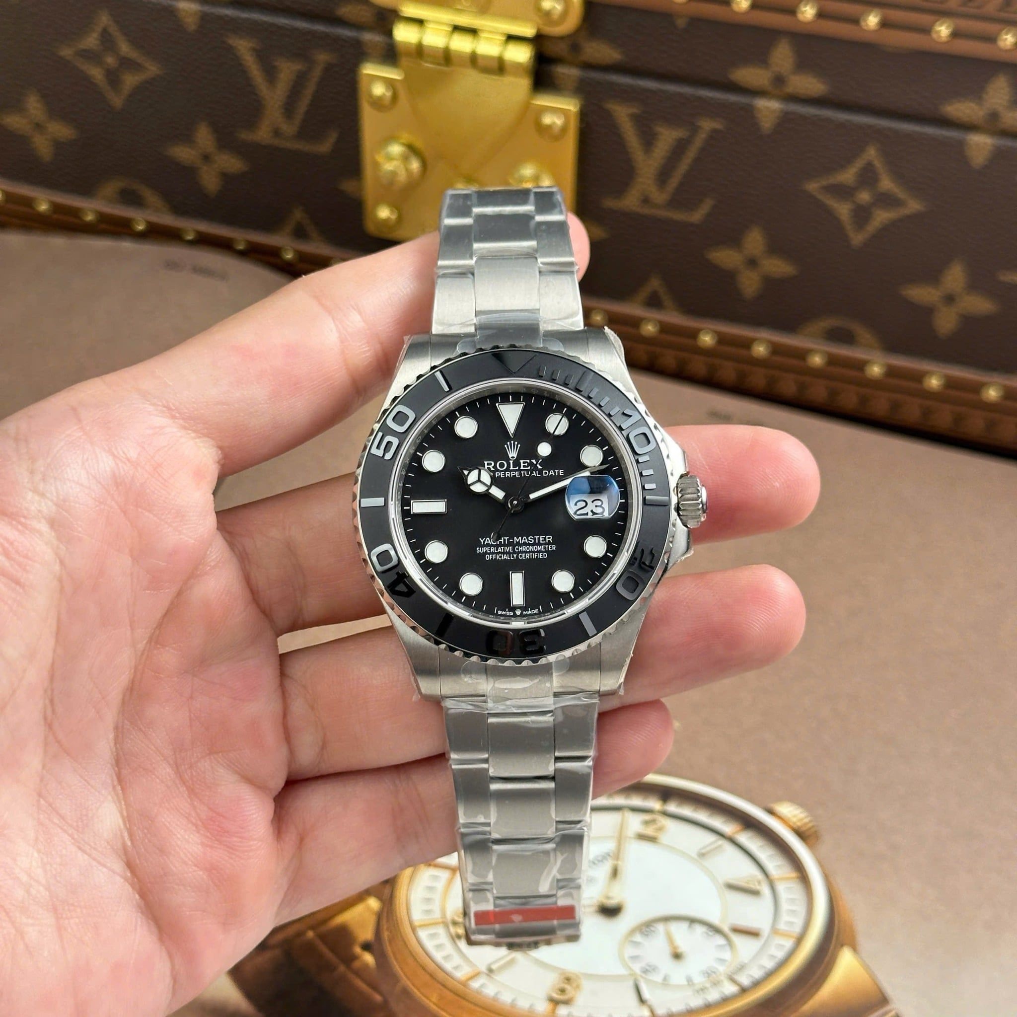img_1641 rolex yachtmaster ll 42mm gelbgold kautchukband