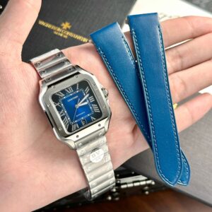 cartier santos 40mm edelstahl weiß (kopie)
