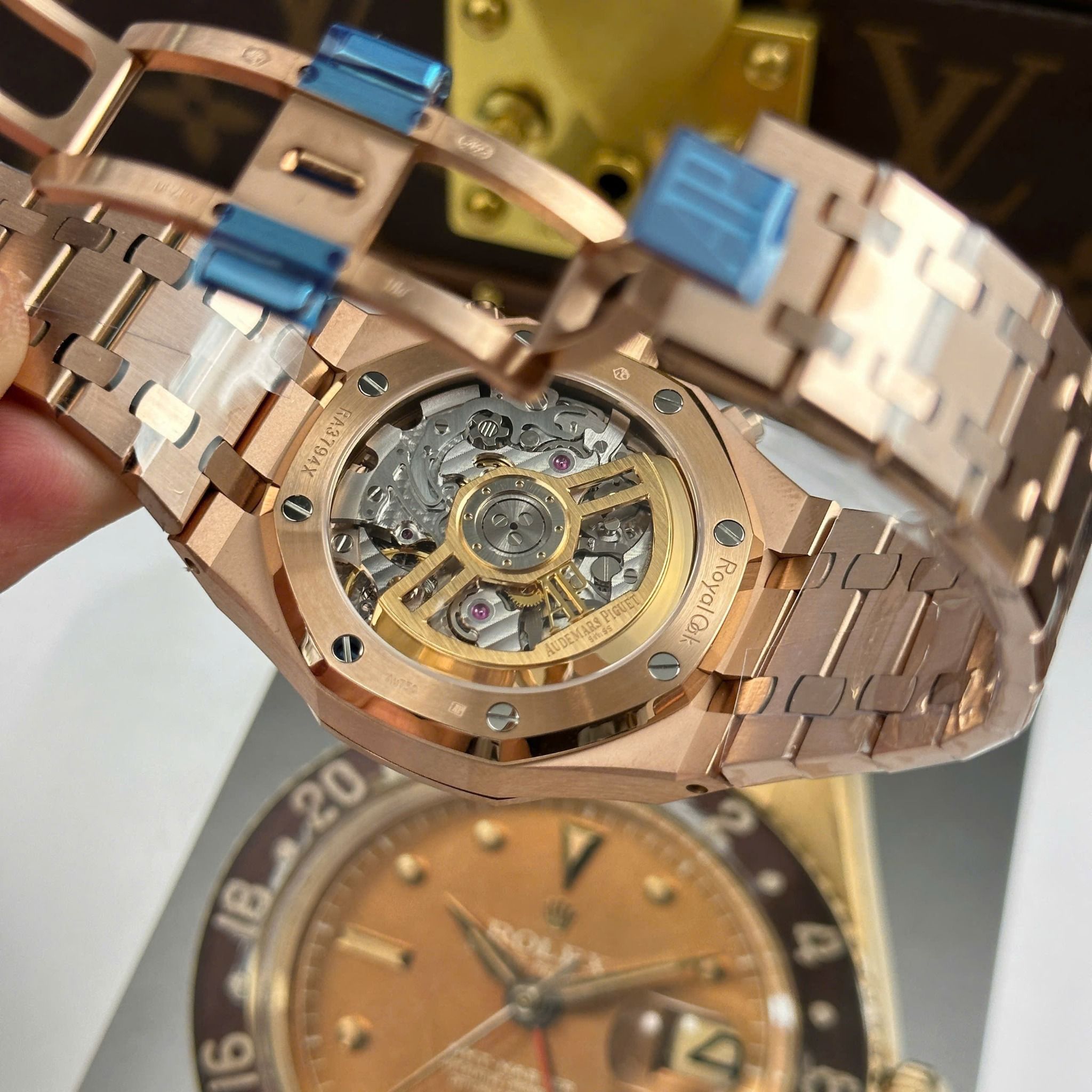 audemars piguet chronograph 41 mm roségold blau audemars piguet chronograph 41 mm roségold blau