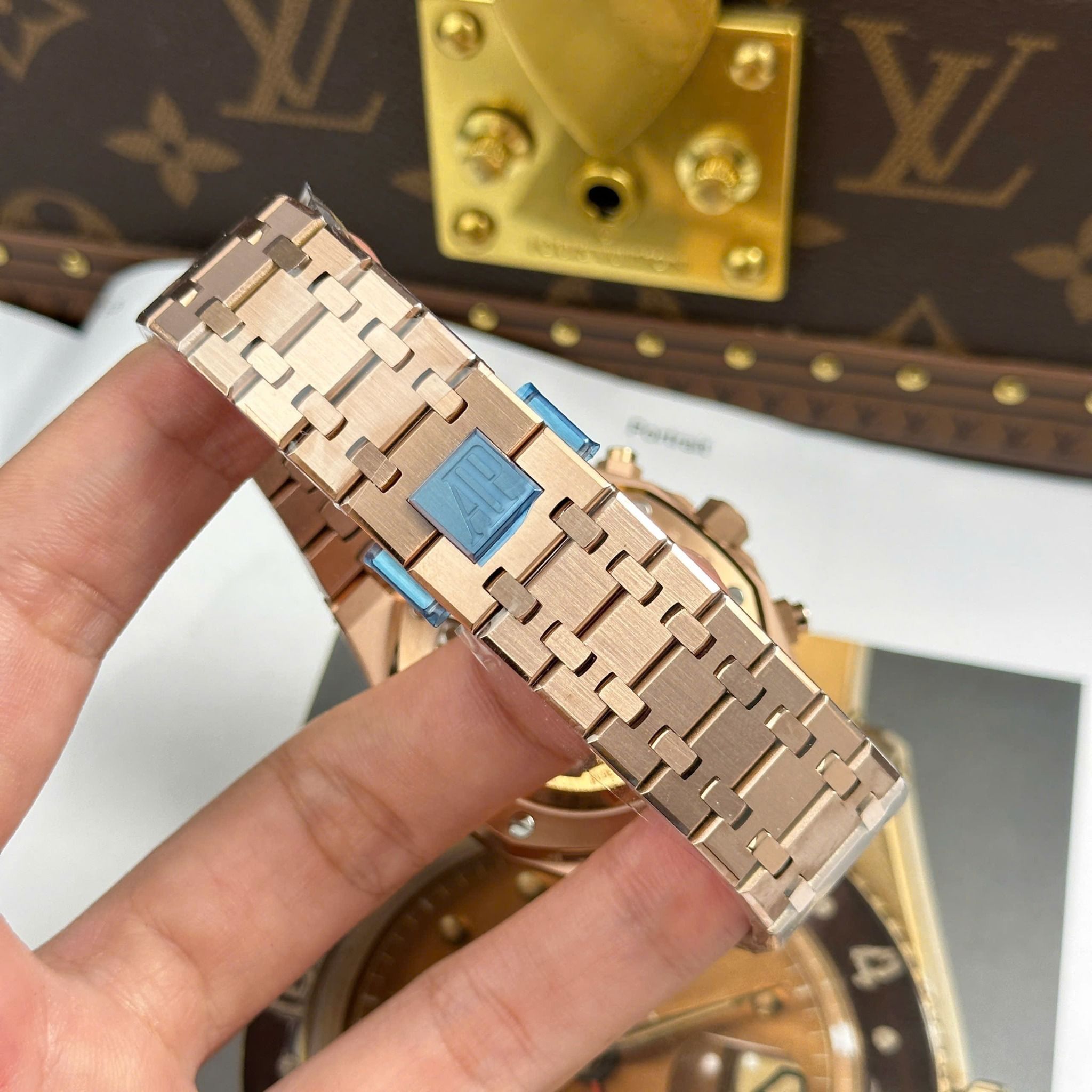 audemars piguet chronograph 41 mm roségold blau audemars piguet chronograph 41 mm roségold blau