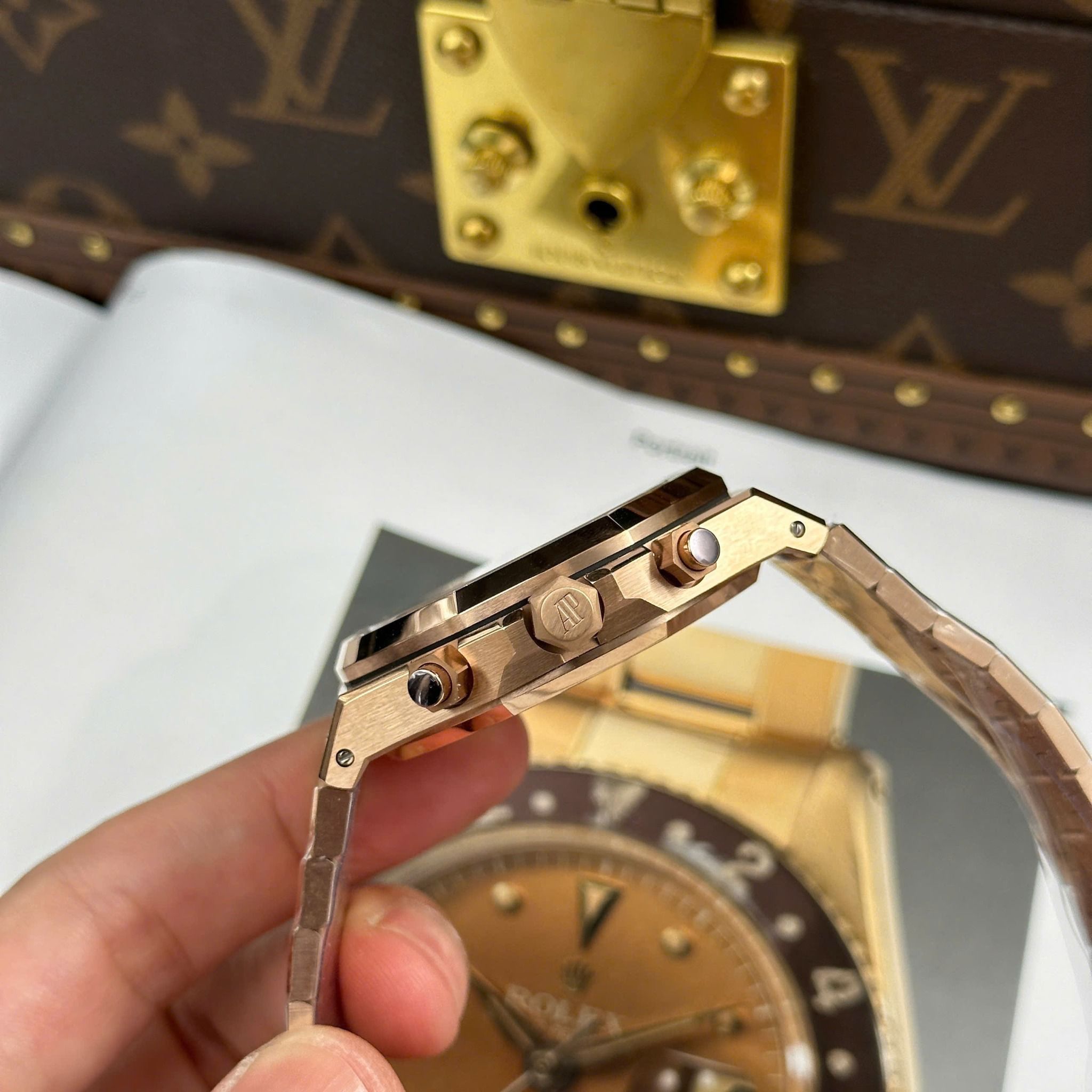 audemars piguet chronograph 41 mm roségold blau audemars piguet chronograph 41 mm roségold blau