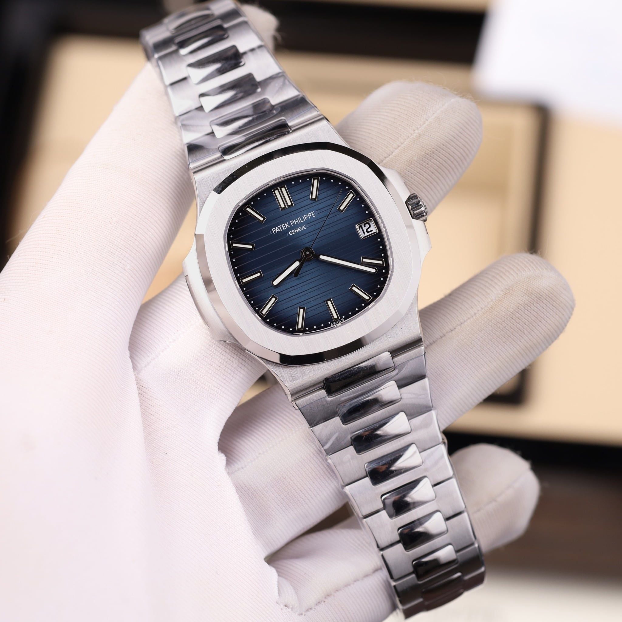 patek philippe nautilus 40mm – edelstahl blau patek philippe nautilus 40mm – edelstahl blau
