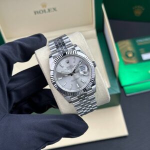 rolex datejust 41mm edelstahl silber